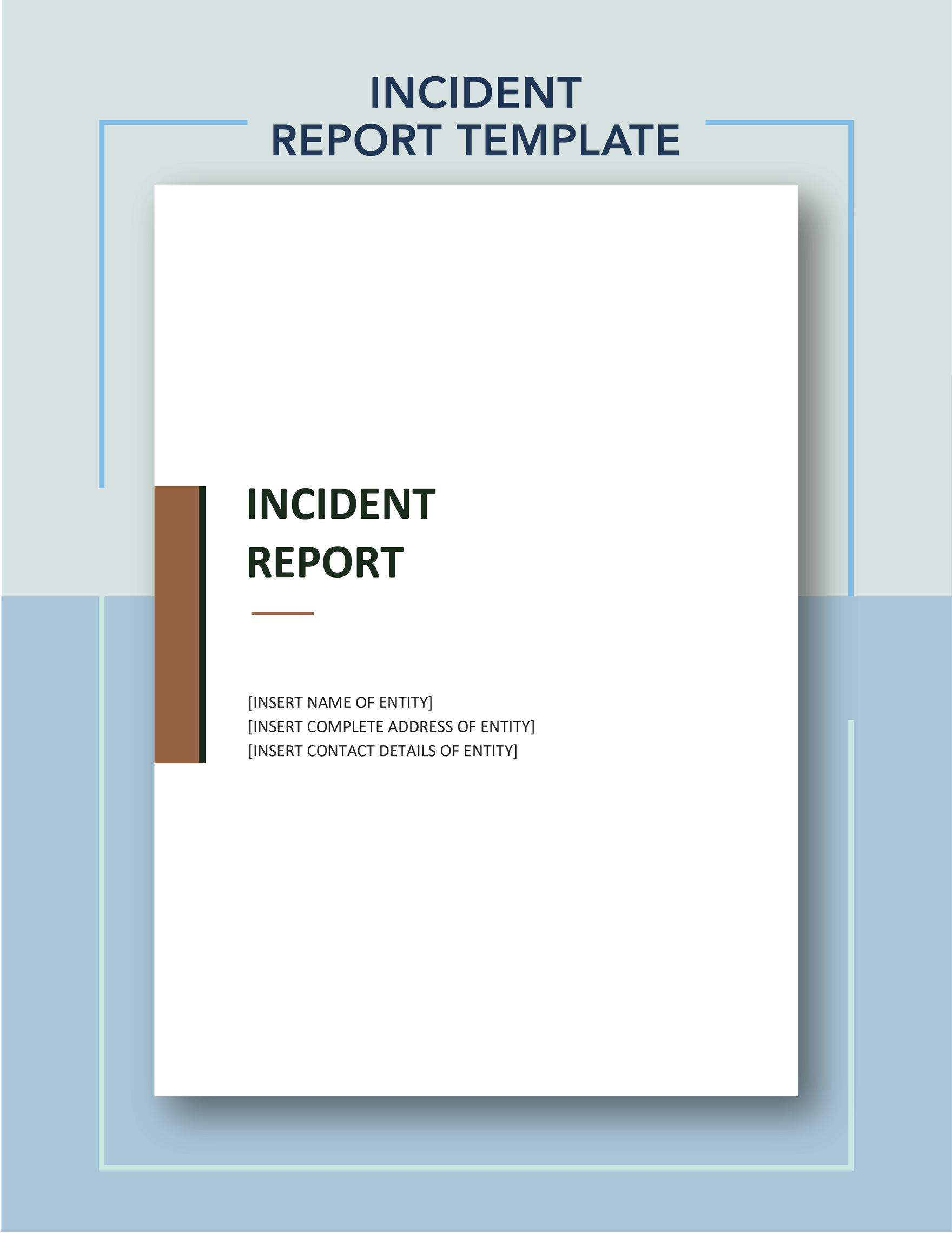 Blank Incident Report Template