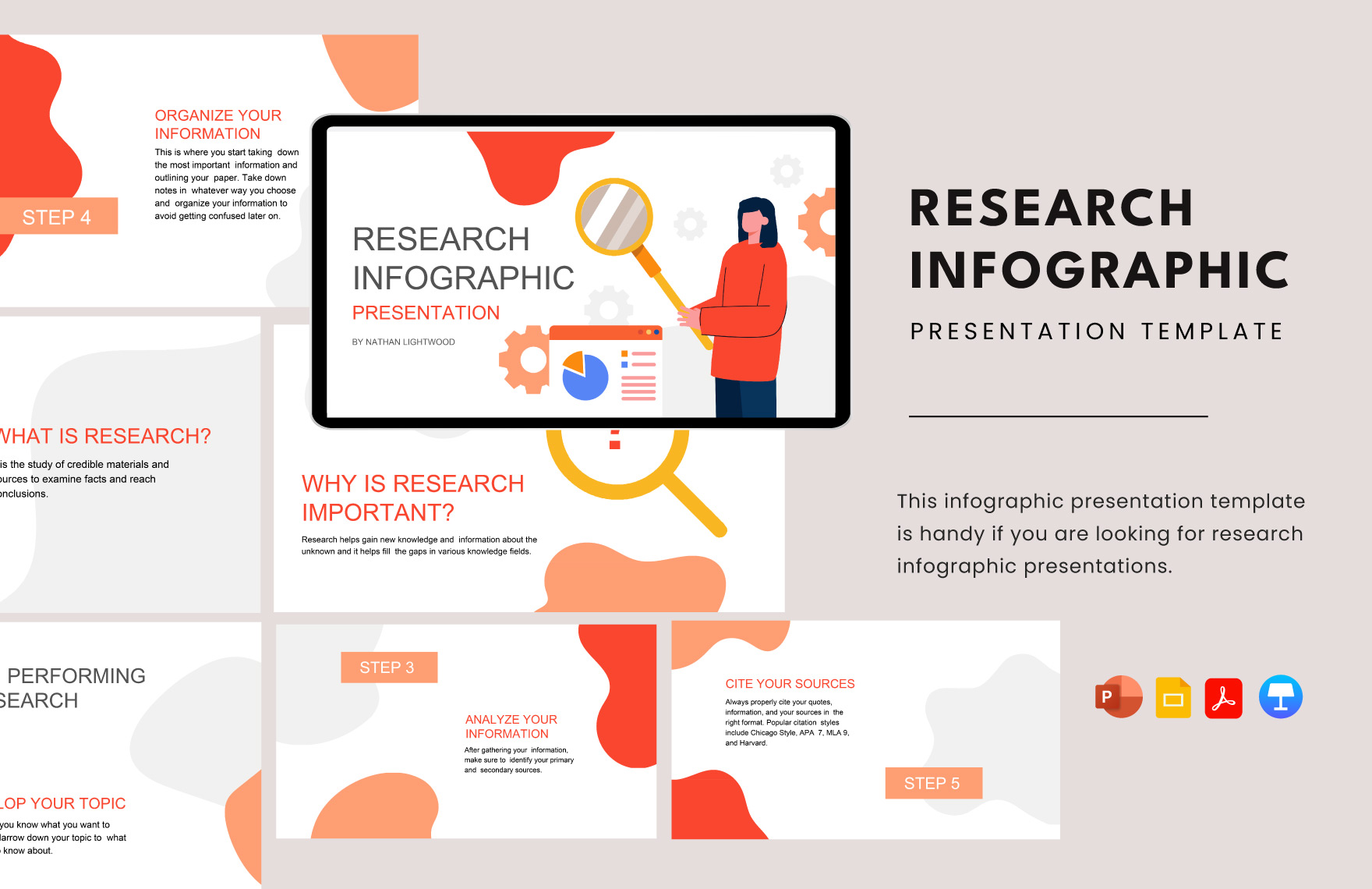 Research Infographic Template in PowerPoint, Apple Keynote, PDF, Google Slides - Download | Template.net