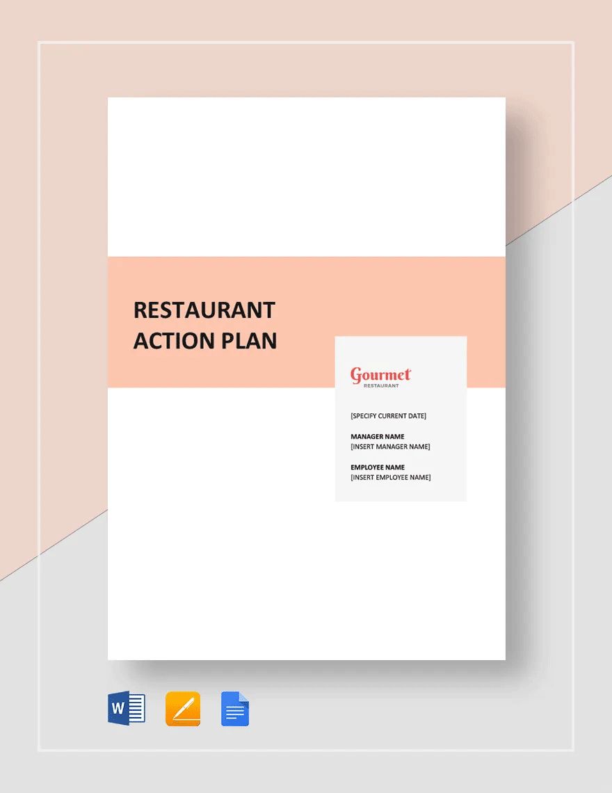 Restaurant Action Plan Template in Pages, Word, Google Docs - Download | Template.net