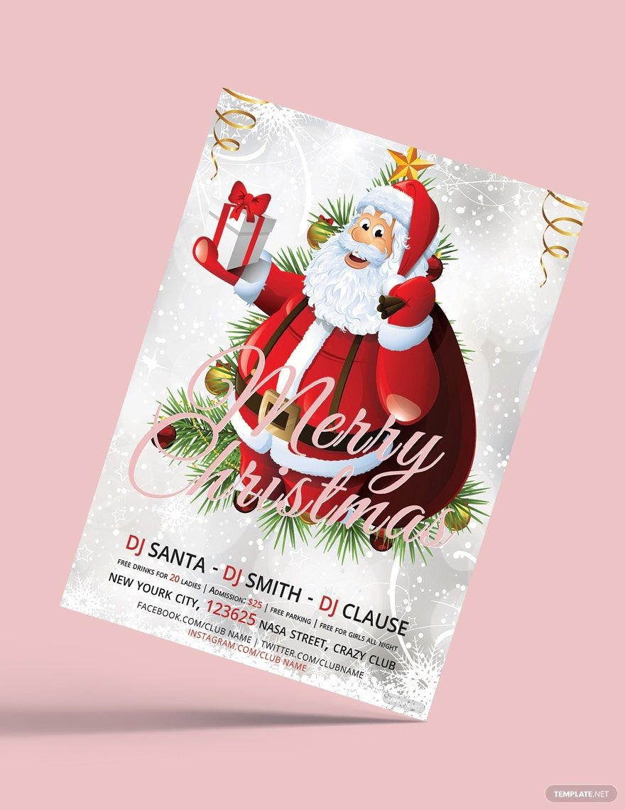 Modern Christmas Flyer Template in Pages, Word, PSD, Publisher, Google Docs - Download | Template.net