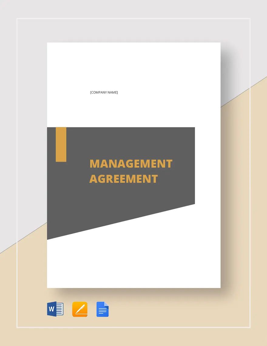 Management Agreement Template in Word, Pages, Google Docs - Download | Template.net