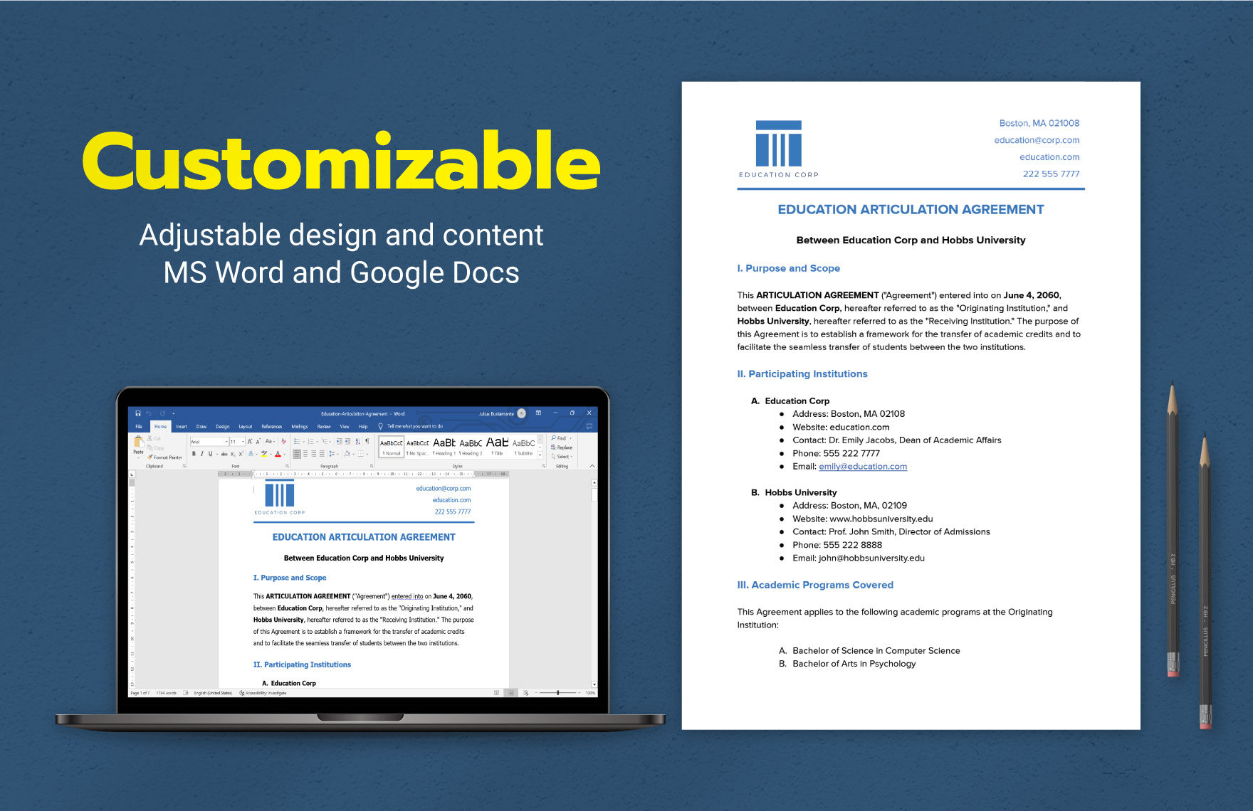 10 Education Transfer Template Bundle