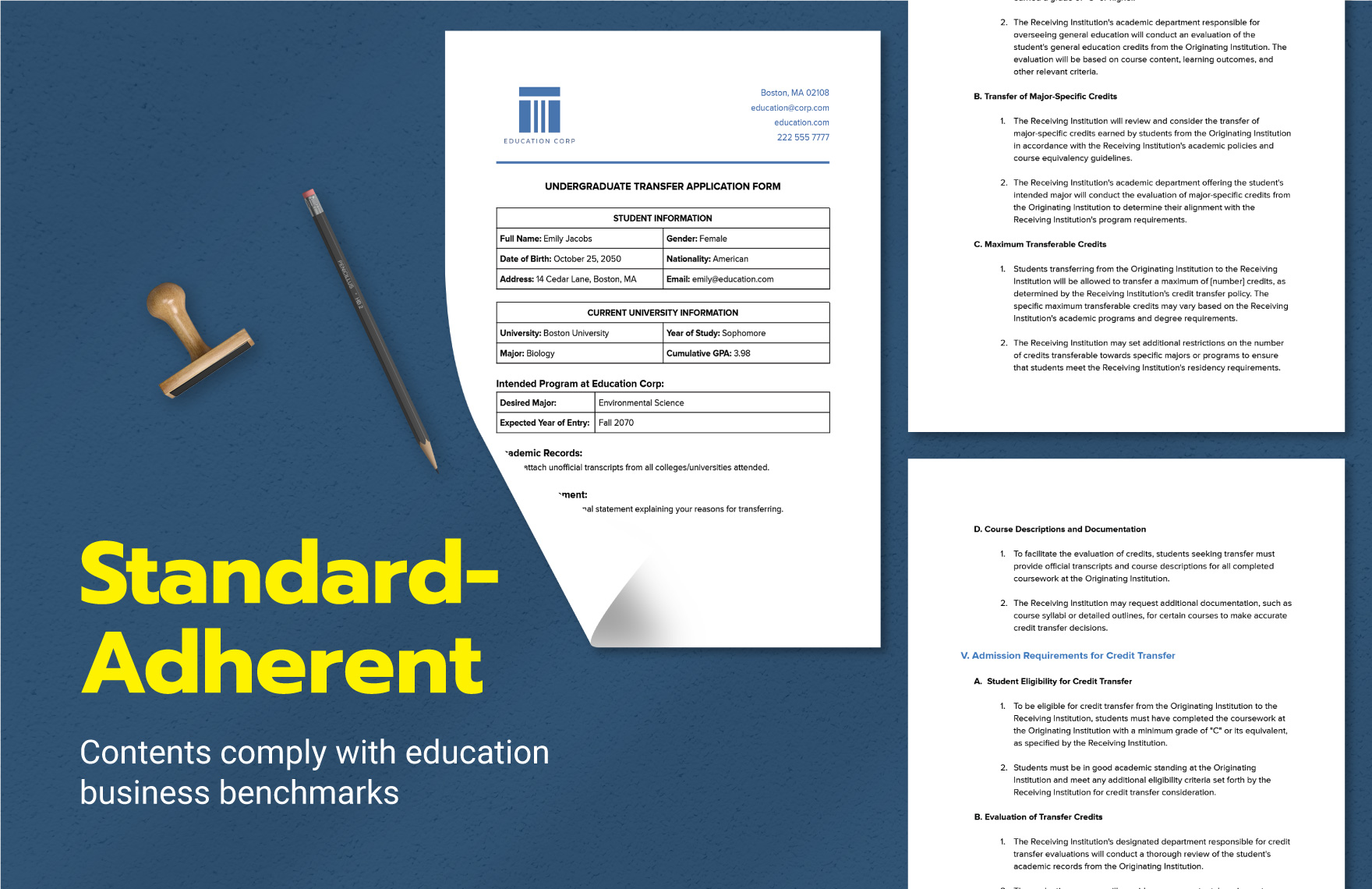 10 Education Transfer Template Bundle