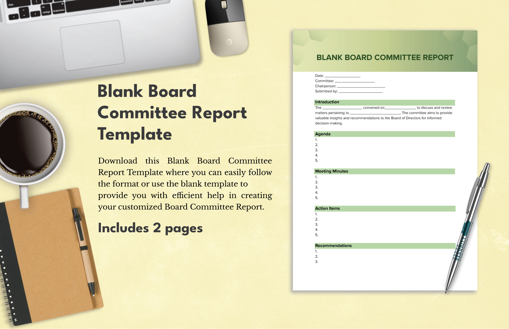 Blank Board Committee Report Template