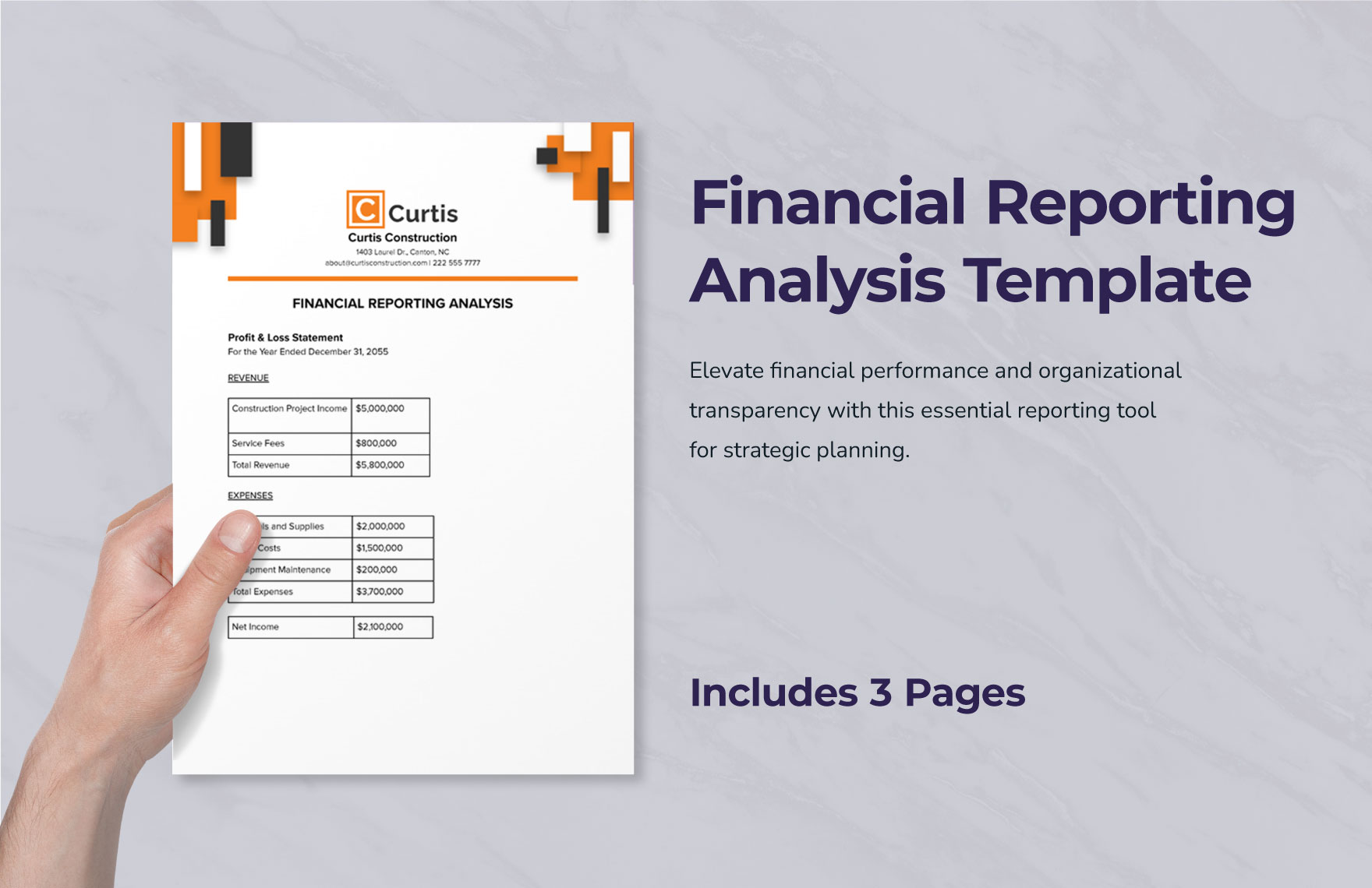 Financial Reporting Analysis Template