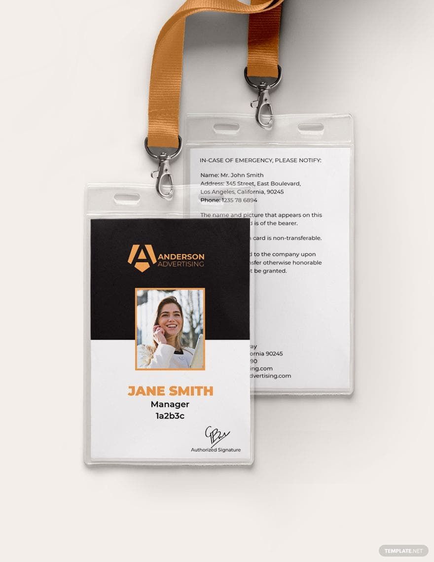 Advertising Agency ID Card Template in Publisher, Illustrator, InDesign, Pages, PSD, Word - Download | Template.net