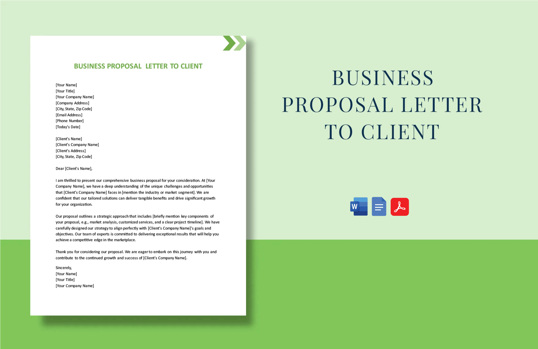 Business Proposal Letter To Client in Word, PDF, Google Docs - Download | Template.net