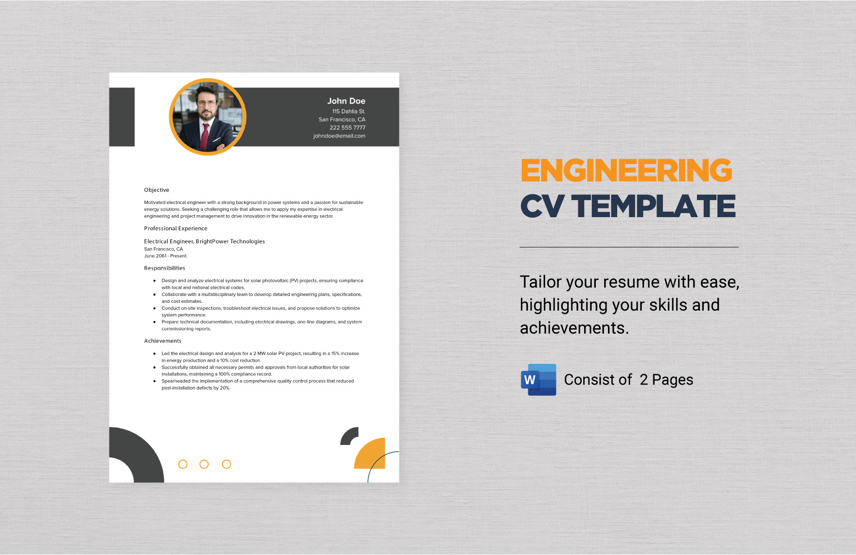 Engineering CV Template