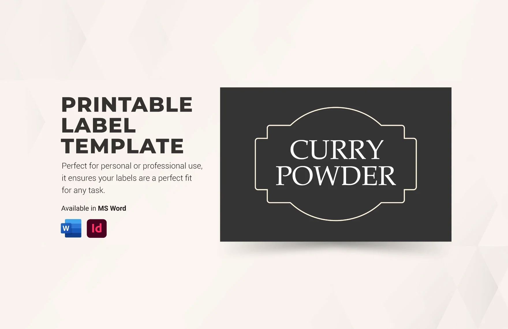 Printable Label Template