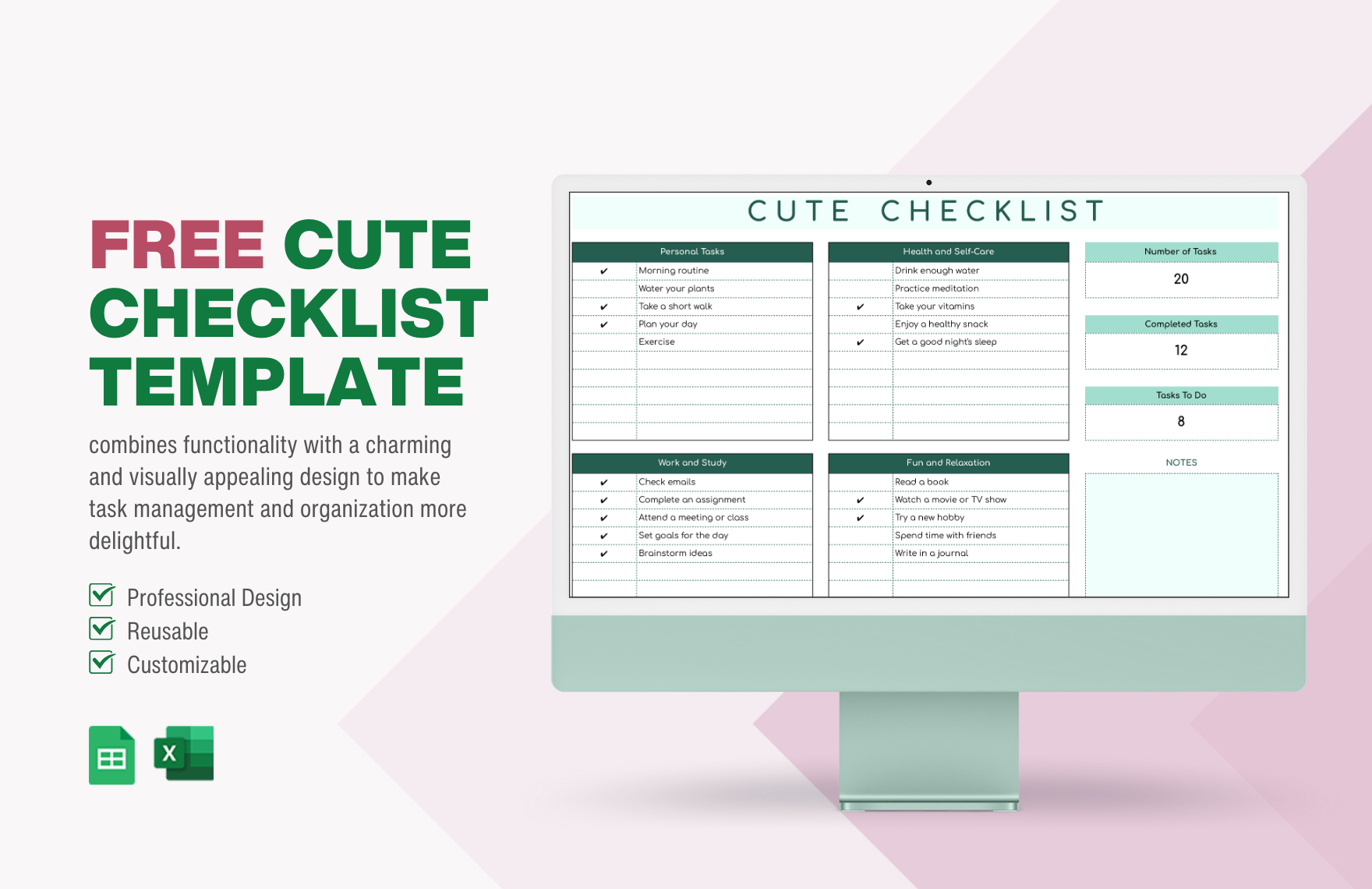 Cute Checklist Template