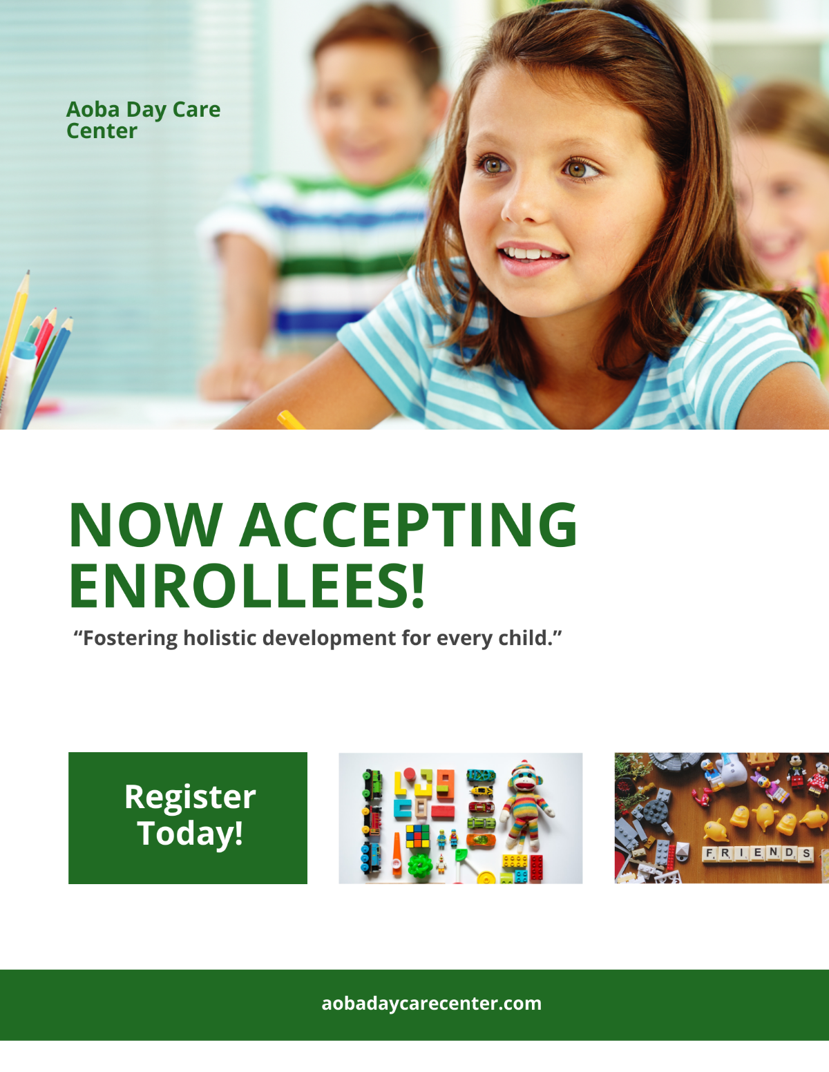 Free Child Day Care Flyer Template to Edit Online