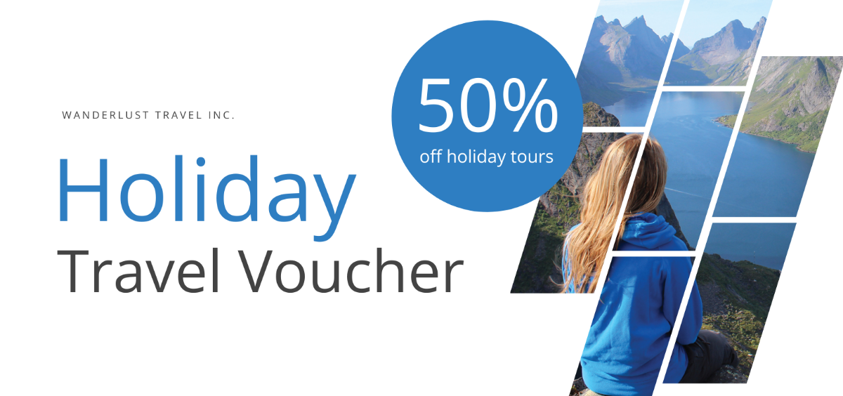 Free Holiday Travel Voucher Template to Edit Online