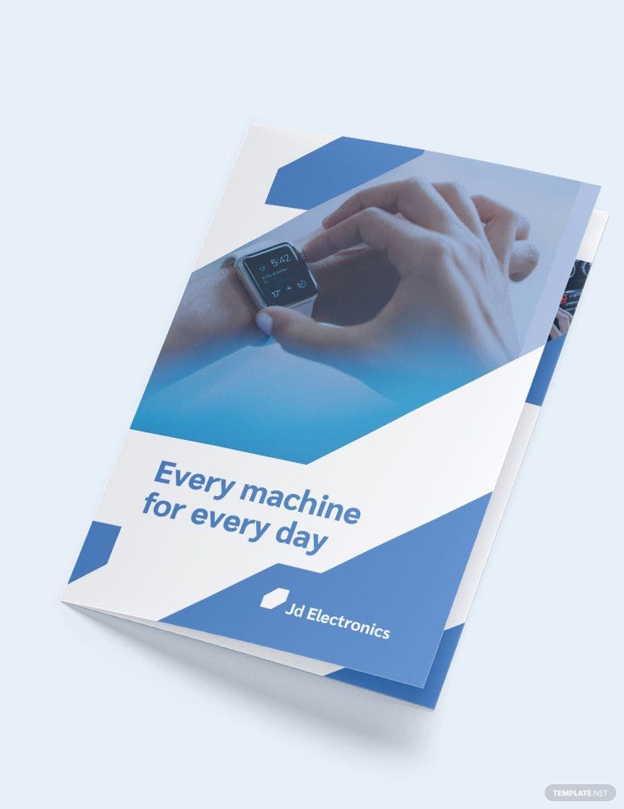Electronic Bi-Fold Brochure Template in InDesign, Publisher, PSD, Word, Illustrator, Pages, Google Docs - Download | Template.net