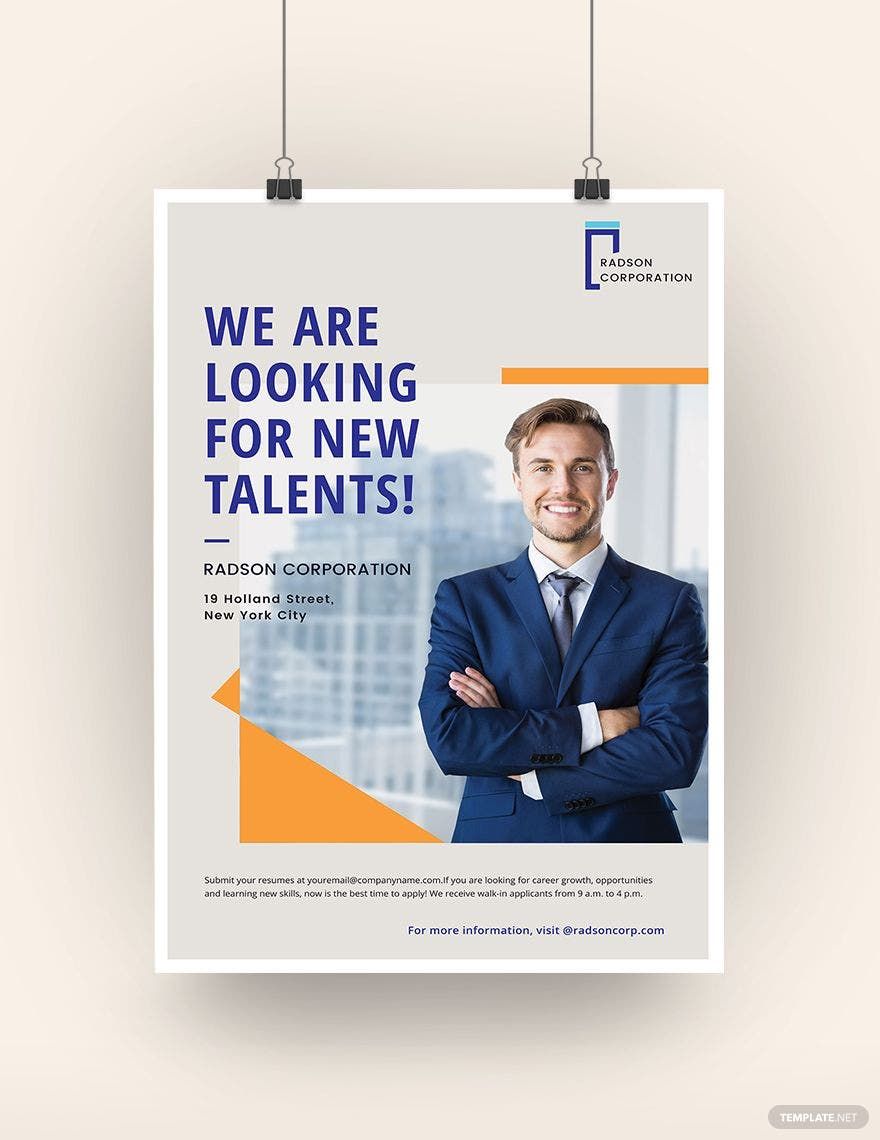 Job Advertisement Poster Template