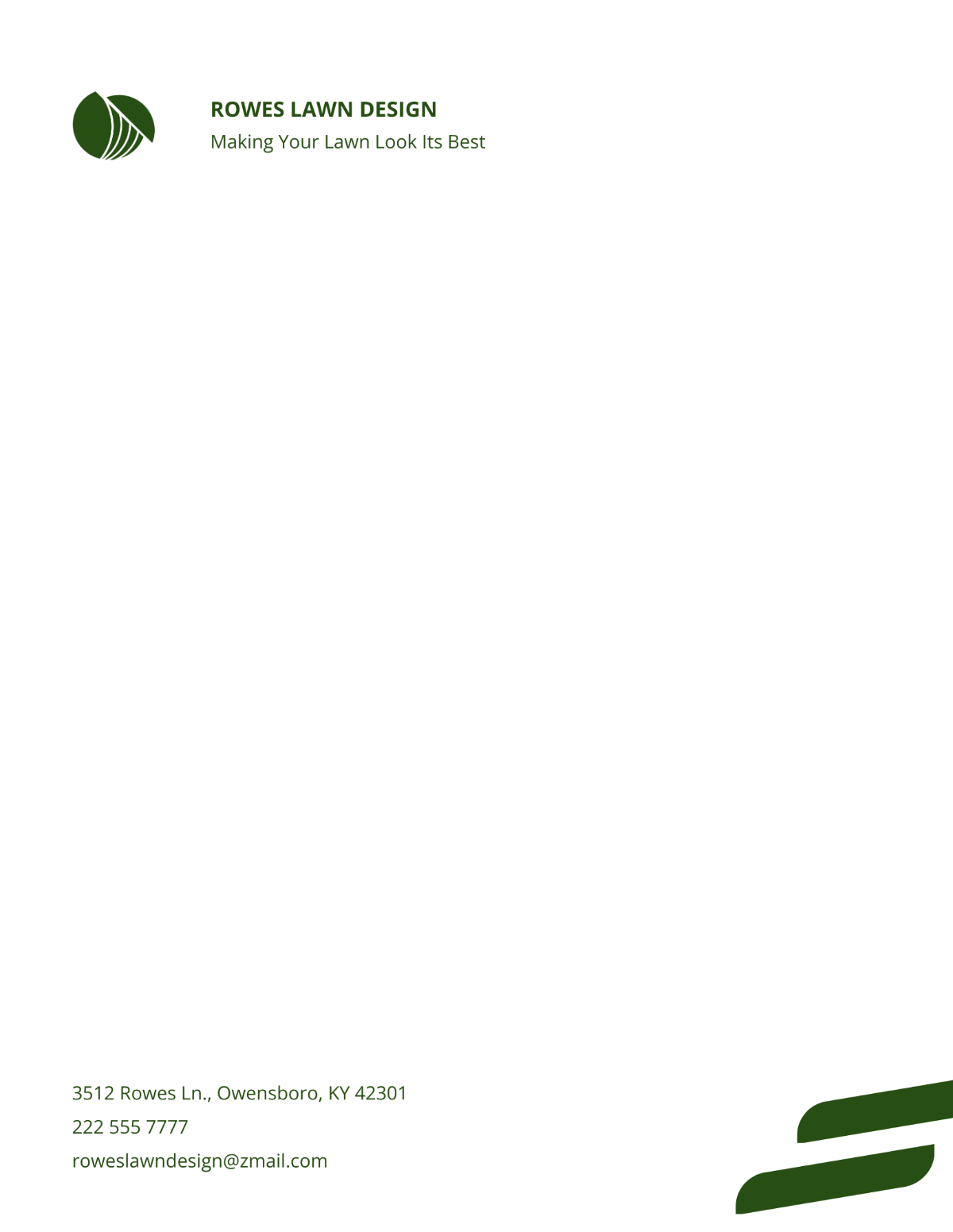 Landscape Design Letterhead Template