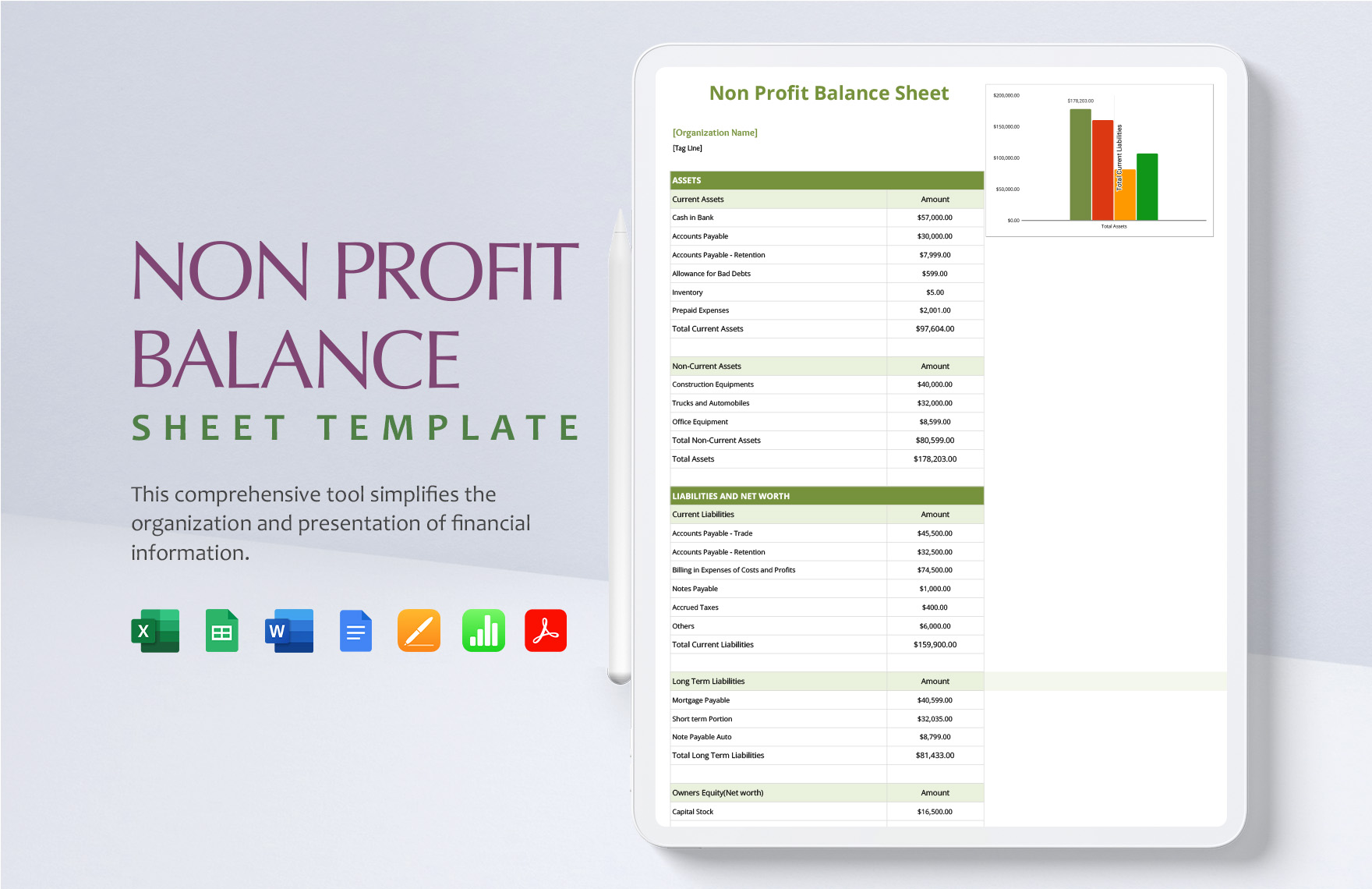 Non Profit Balance Sheet Template in Google Sheets, Word, Apple Pages, Apple Numbers, Excel, Google Docs, PDF - Download | Template.net