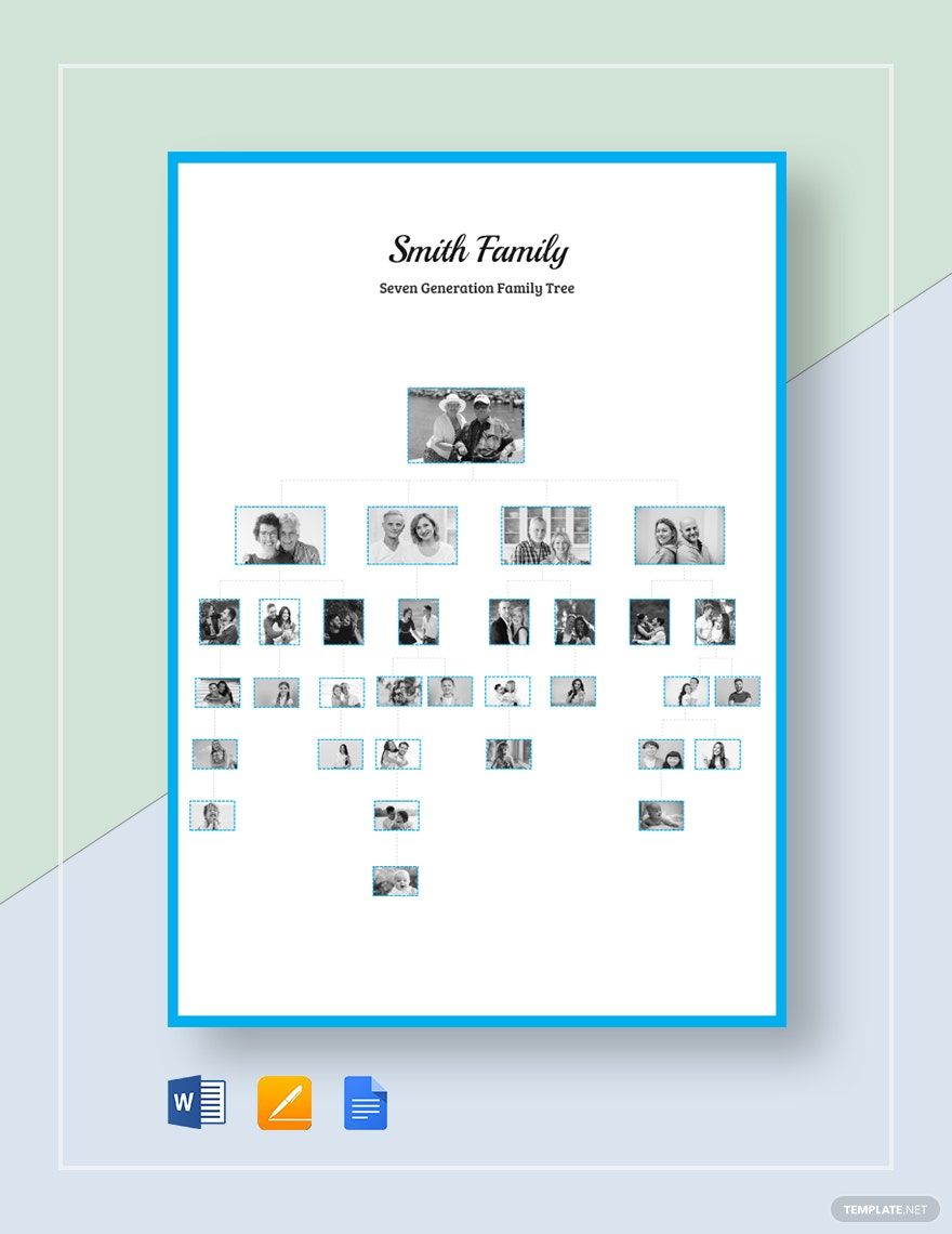 Seven Generation Family Tree Template