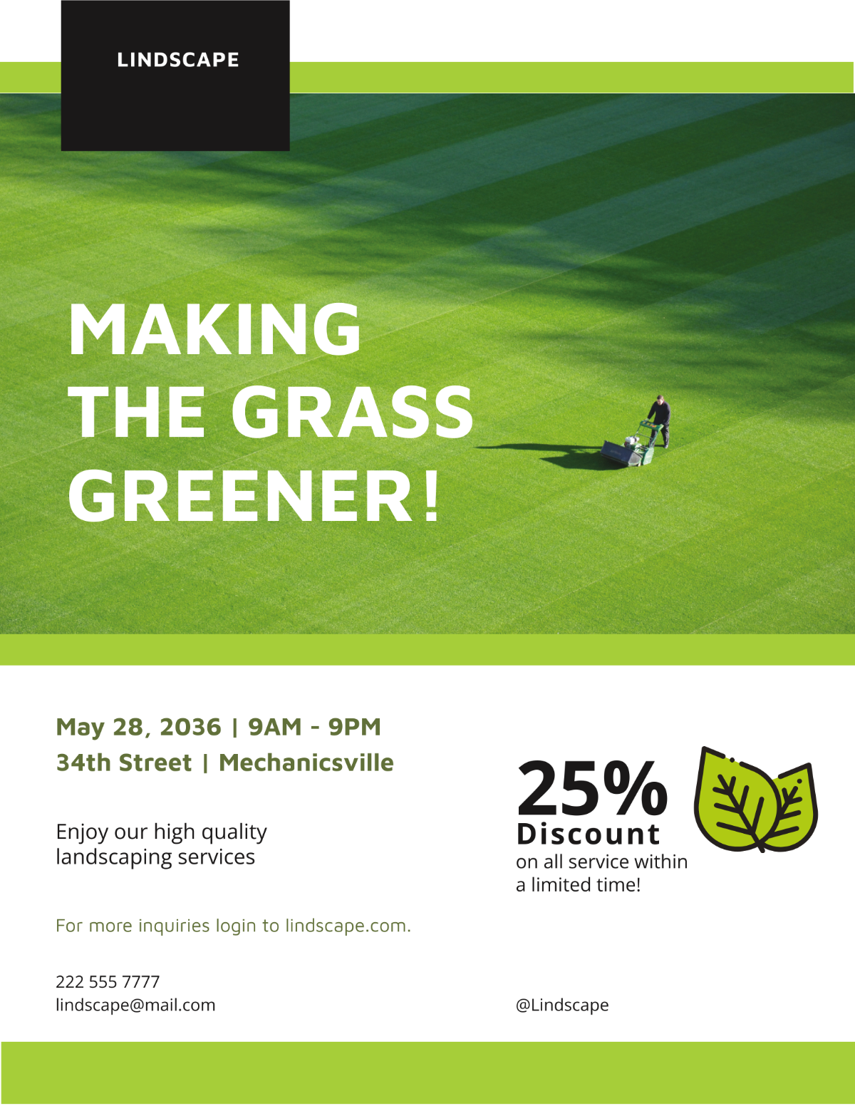 Free Landscaping Service Flyer Template to Edit Online