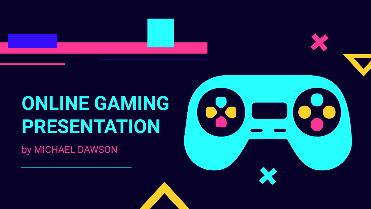 Free Online Gaming Presentation Template to Edit Online