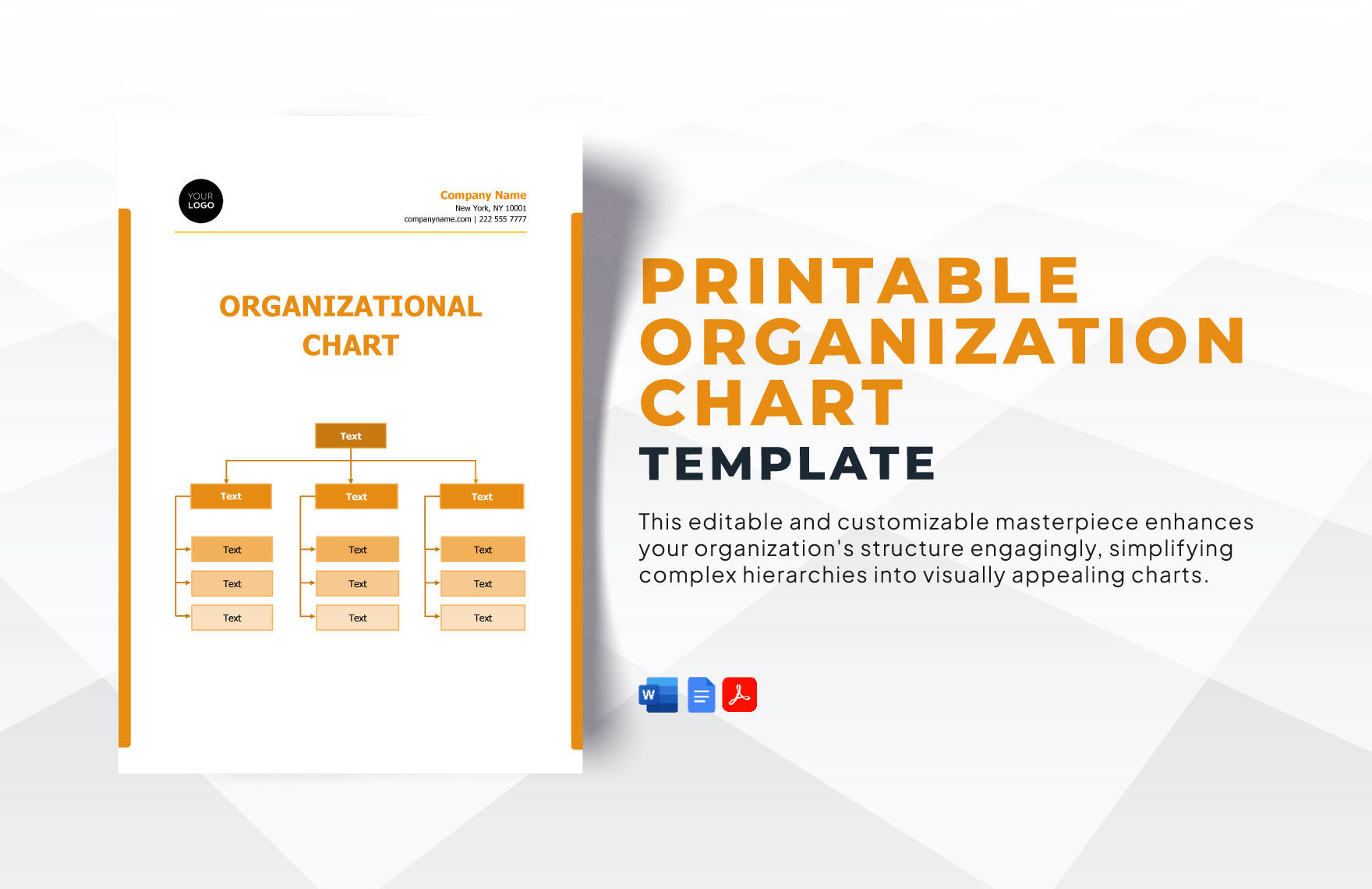 Printable Organization Chart Template in Word, PDF - Download | Template.net