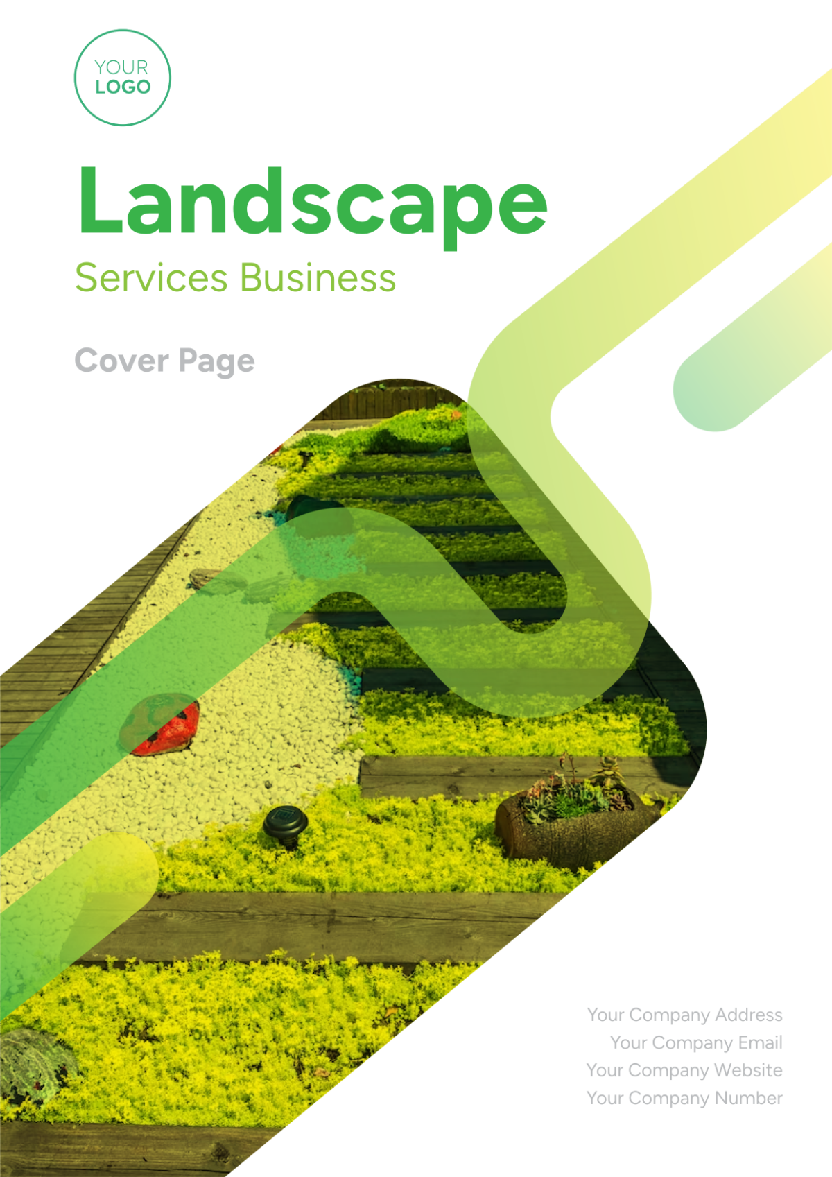 Free Landscape Services Business Cover Page Template to Edit Online