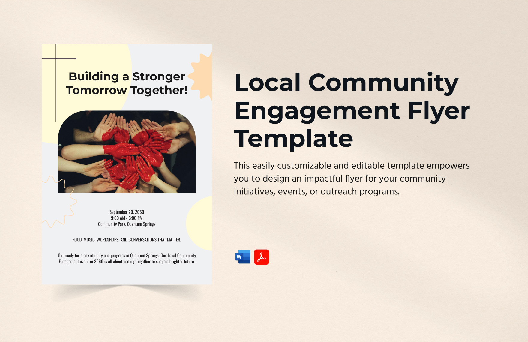 Local Community Engagement Flyer Template