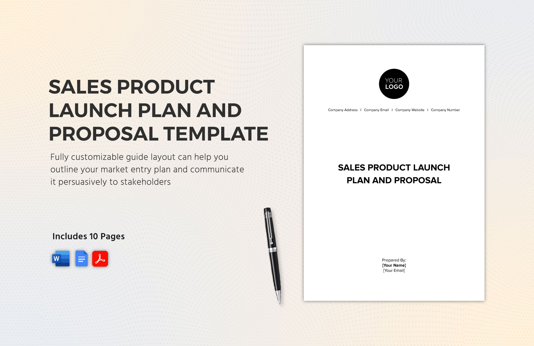 Sales Product Launch Plan and Proposal Template