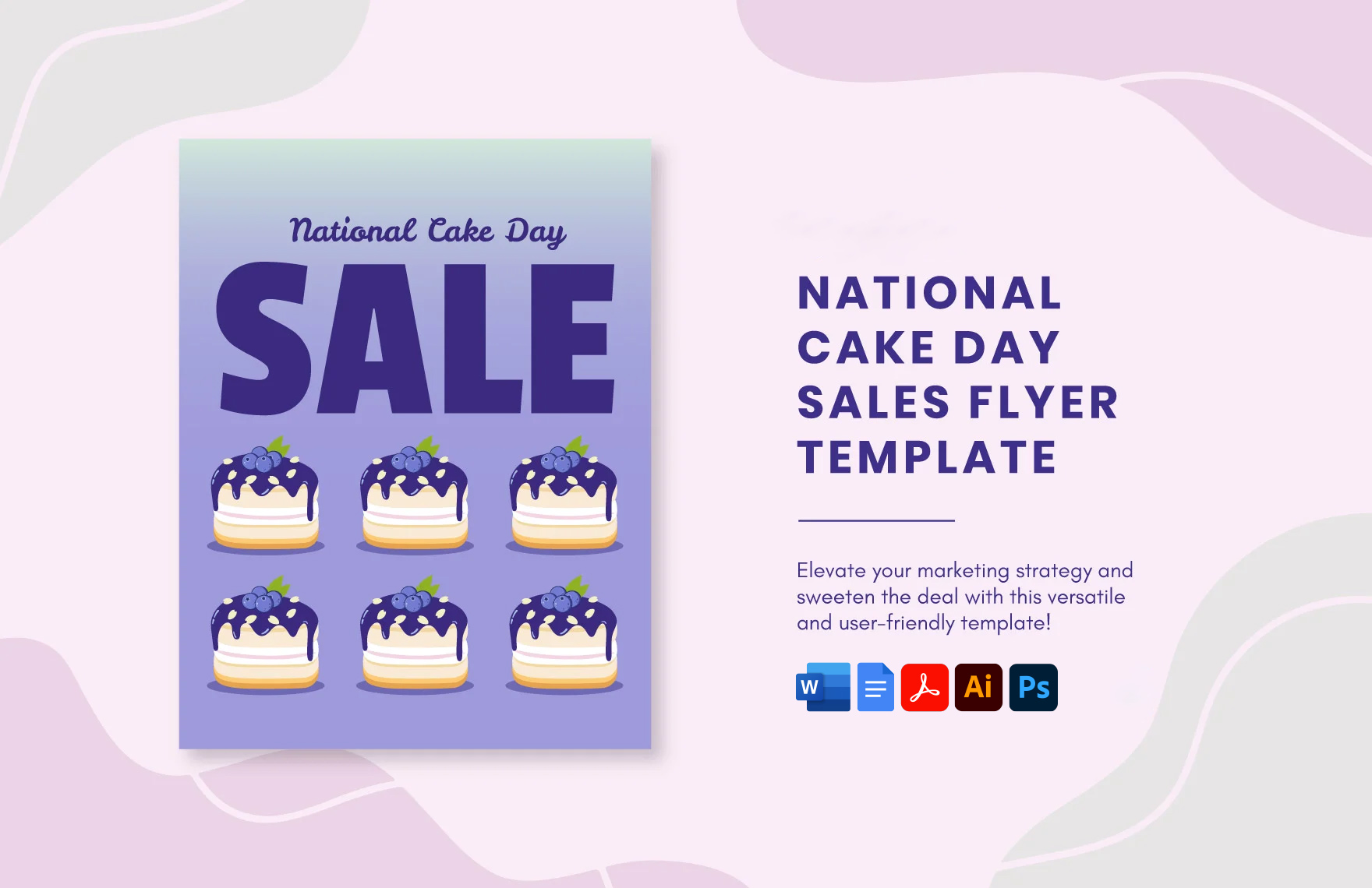 National Cake Day Sales Flyer Template
