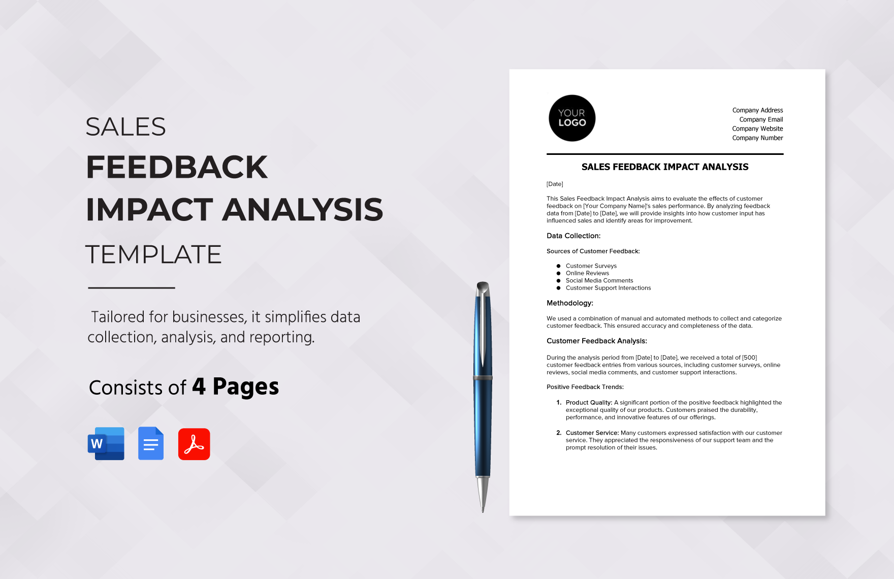 Sales Feedback Impact Analysis Template