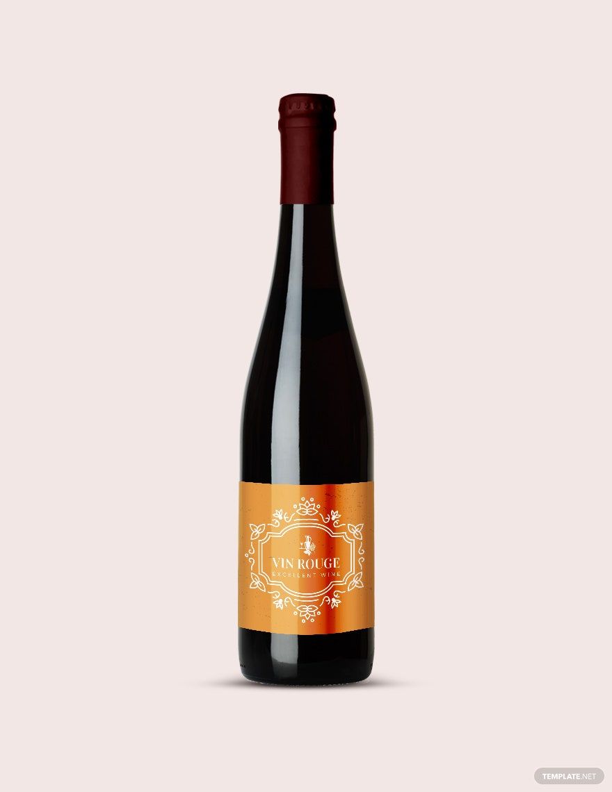 Printable Wine Bottle Label Template