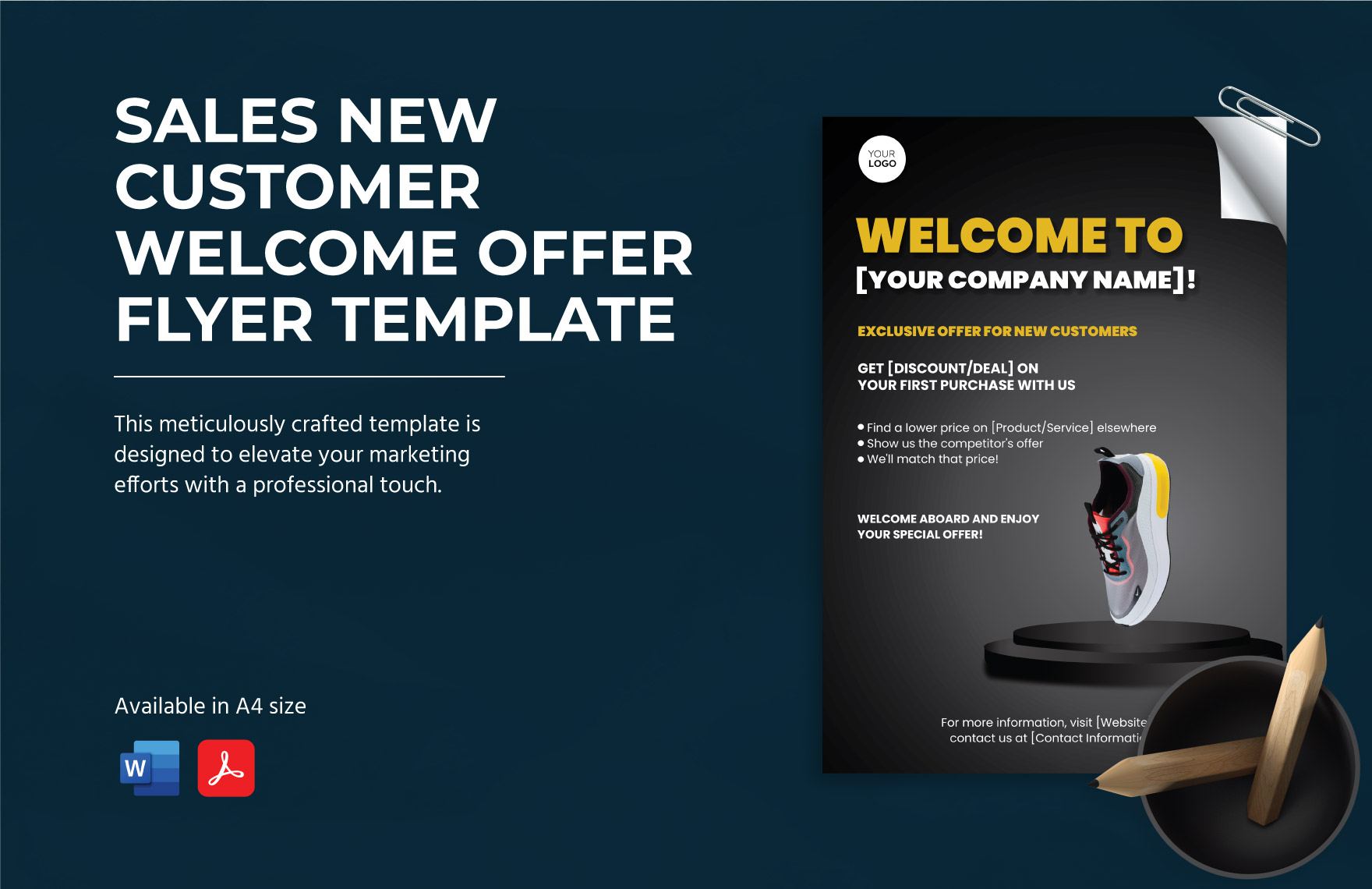 Sales New Customer Welcome Offer Flyer Template