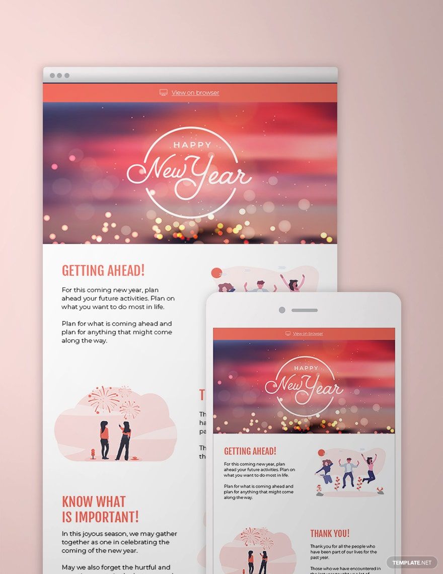 Modern Holiday Newsletter Template