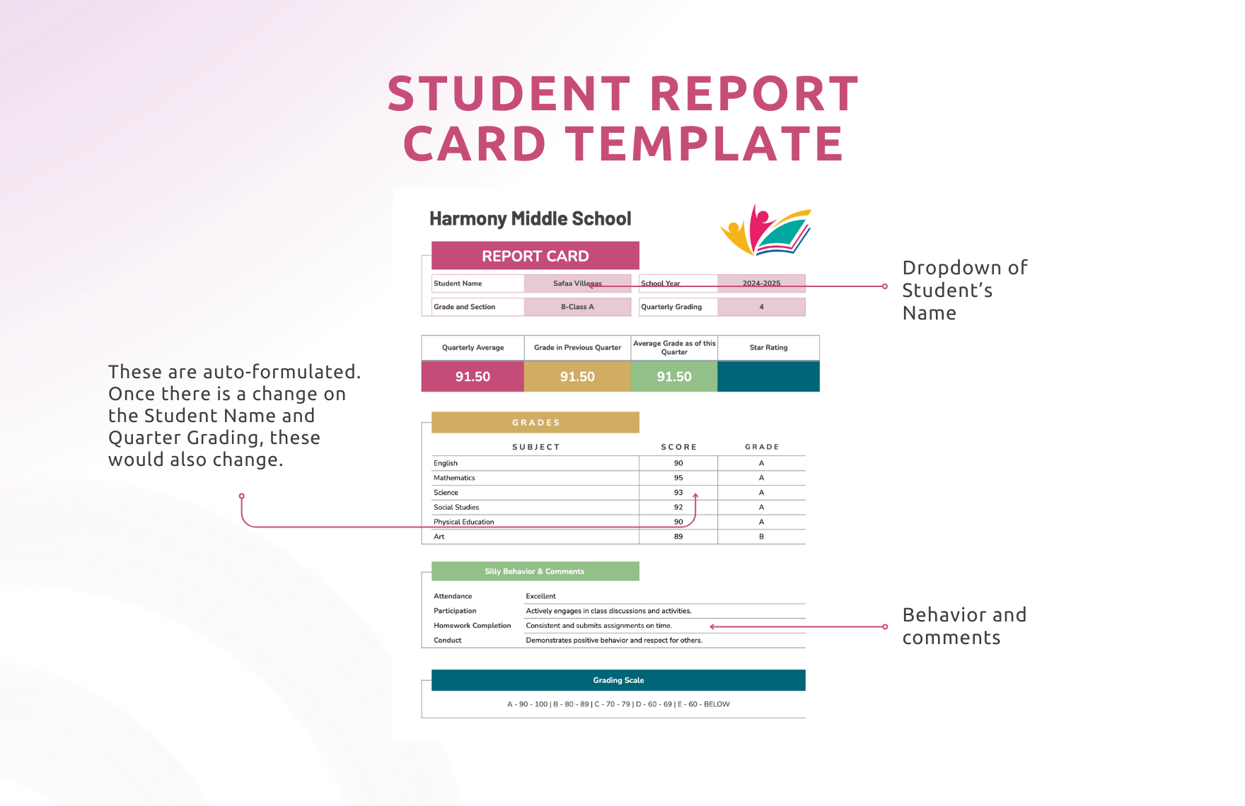 Student Report Card Template