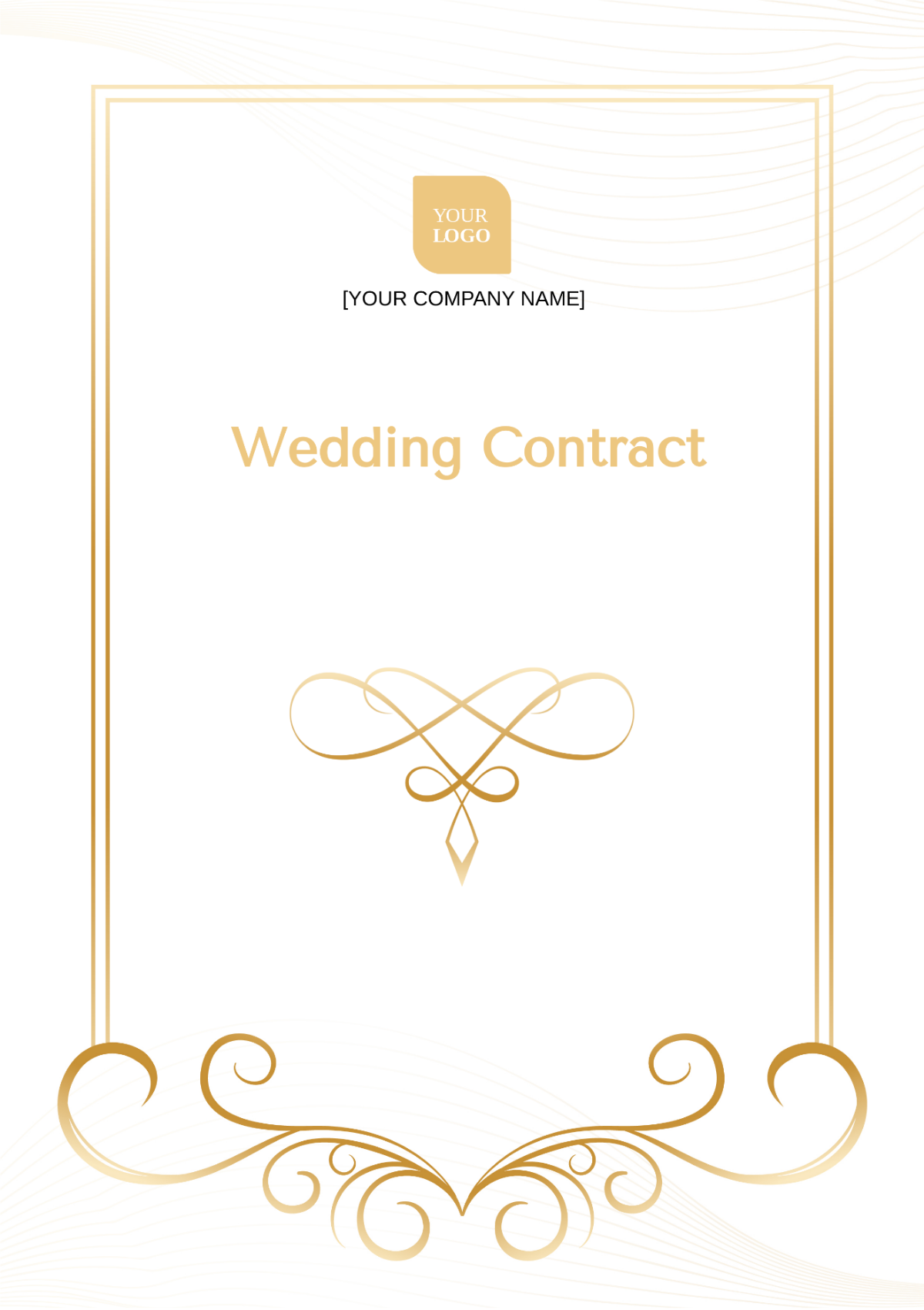 Free Aesthetic Wedding Contract Template