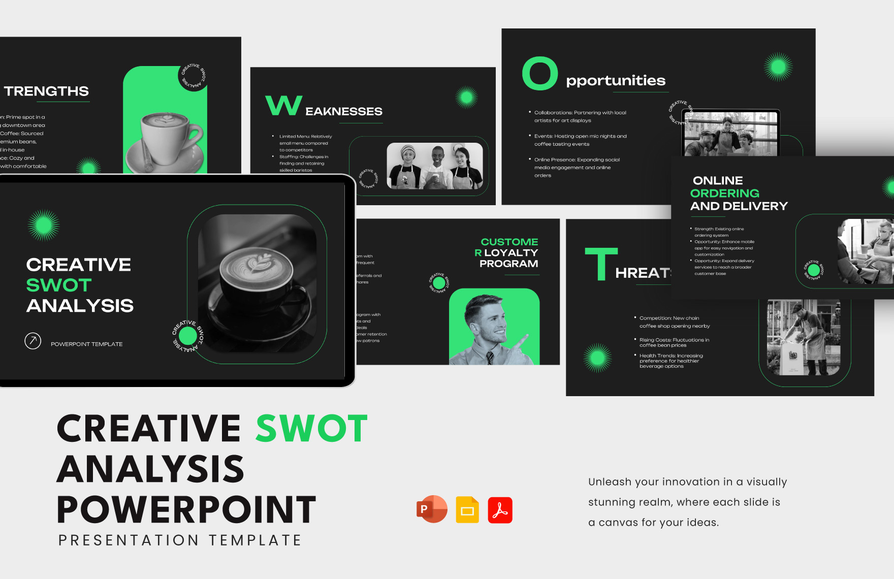 Creative SWOT Analysis PowerPoint Template in PDF, PPT, Google Slides - Download | Template.net