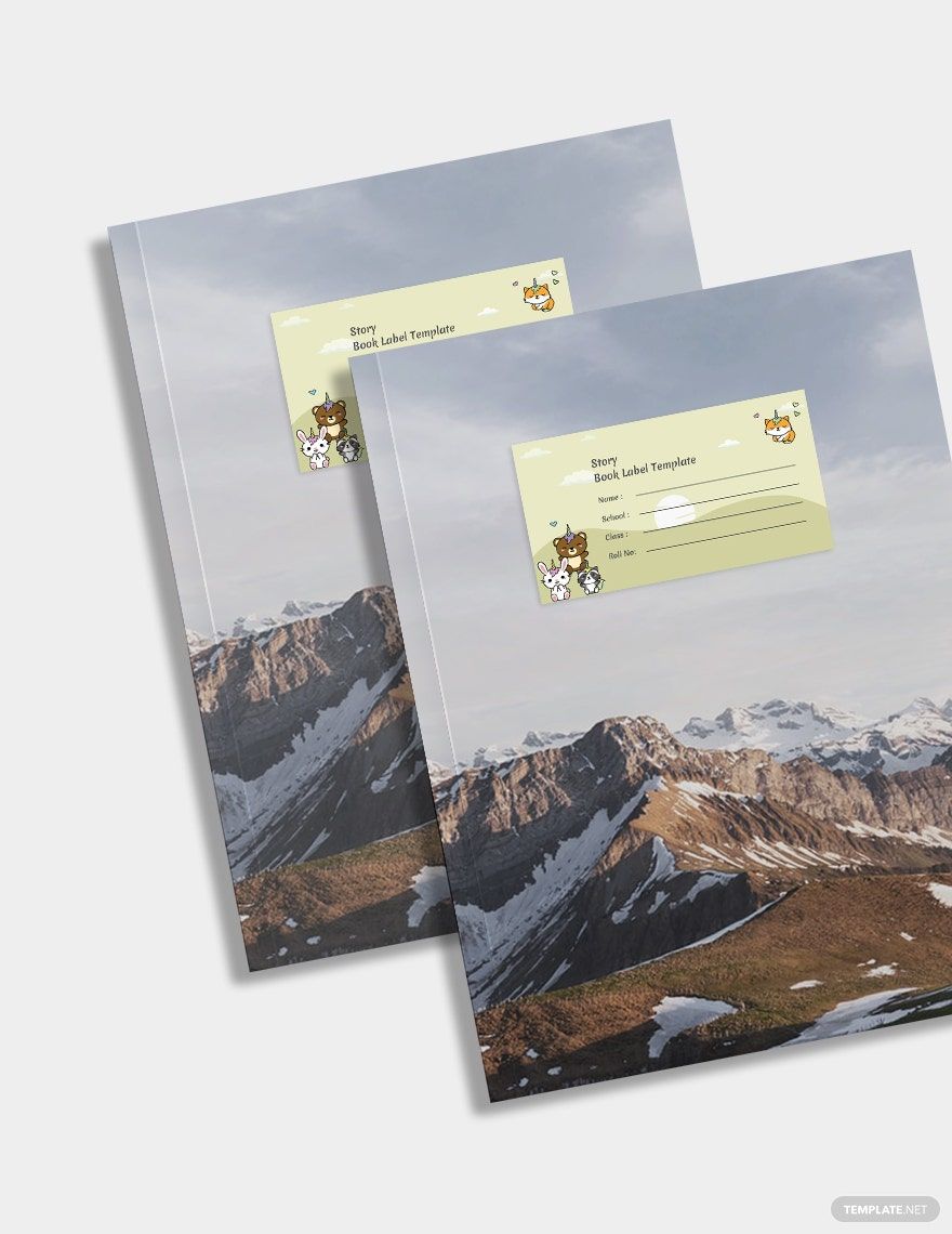Story Book Label Template