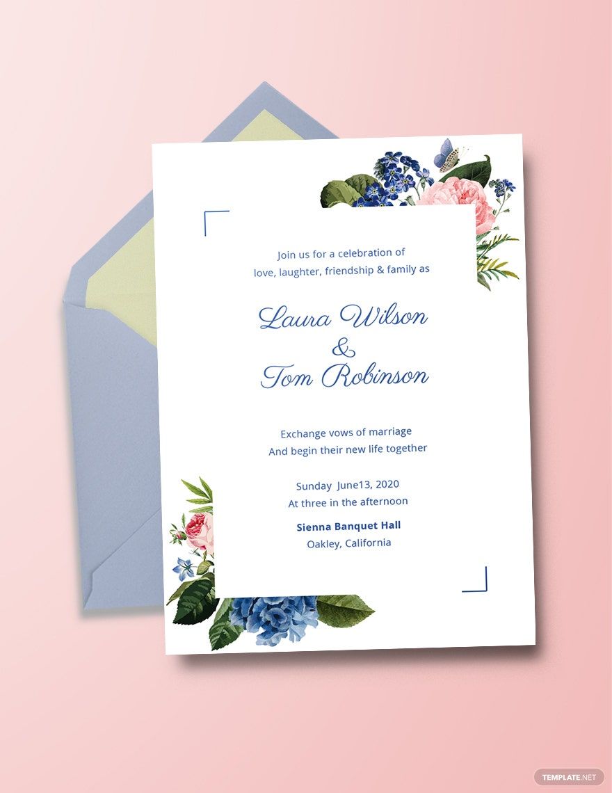 Pocket Fall Wedding Invitation Template