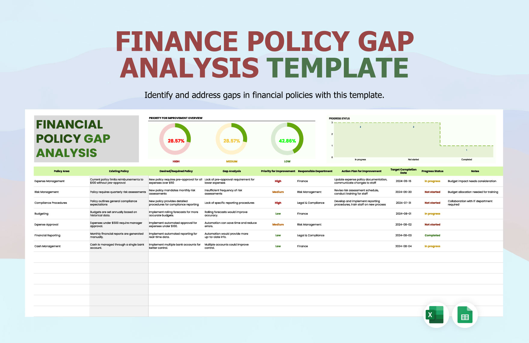 Financial Policy Gap Analysis Template