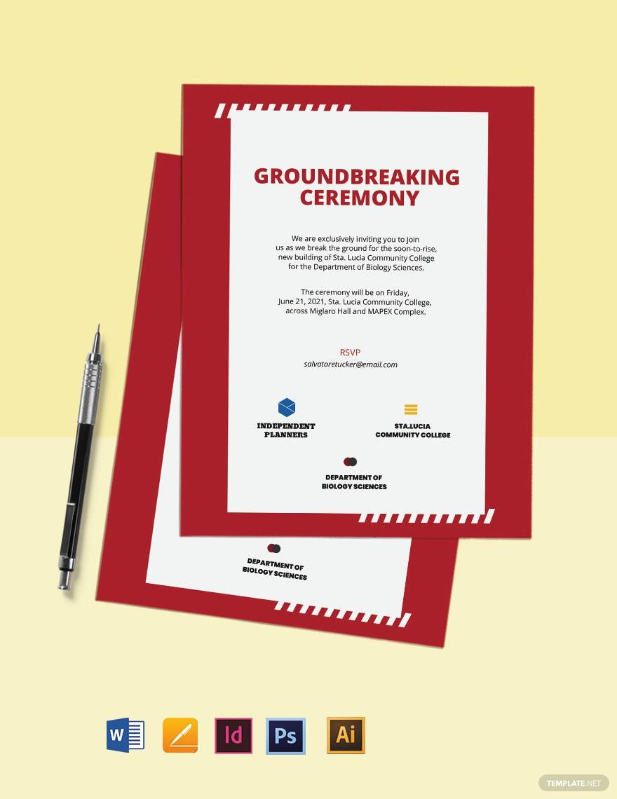 Sample Construction Invitation Template