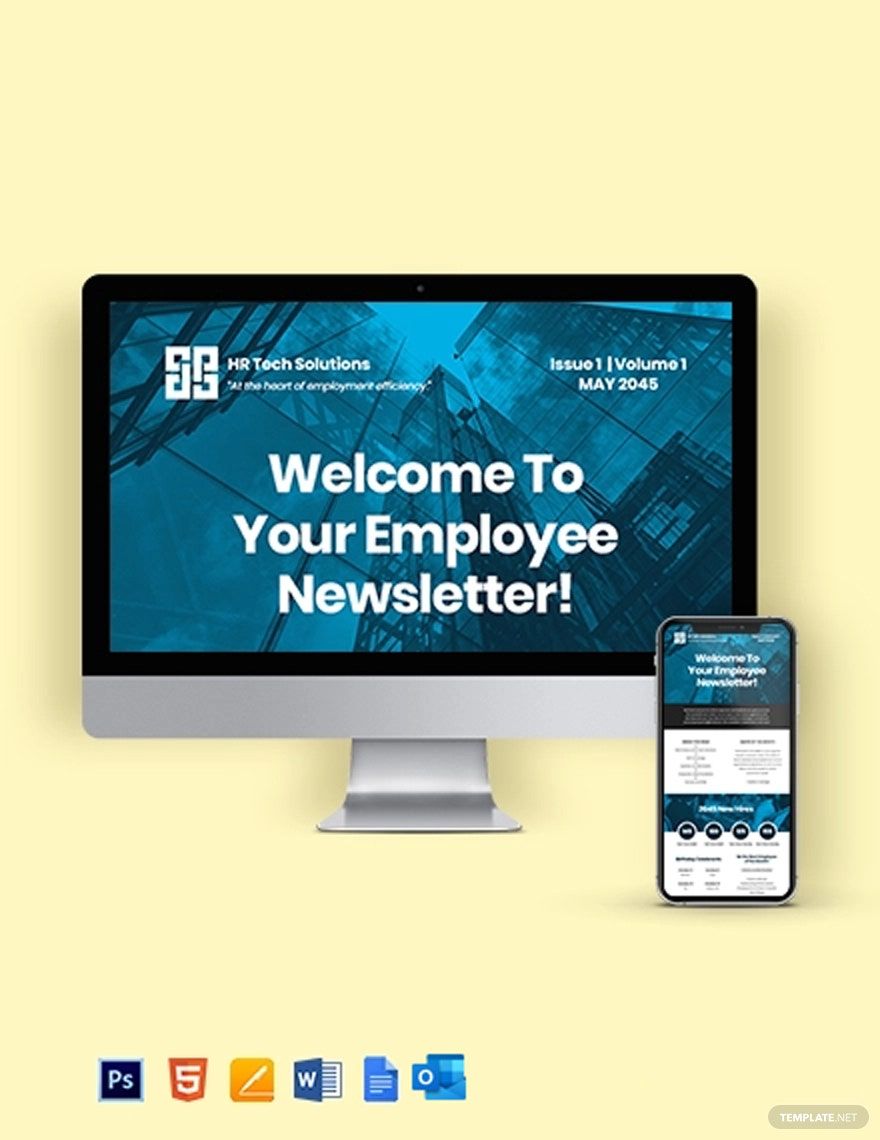 Basic HR Newsletter Template in HTML5, PSD, Word, Pages, Outlook, Google Docs - Download | Template.net