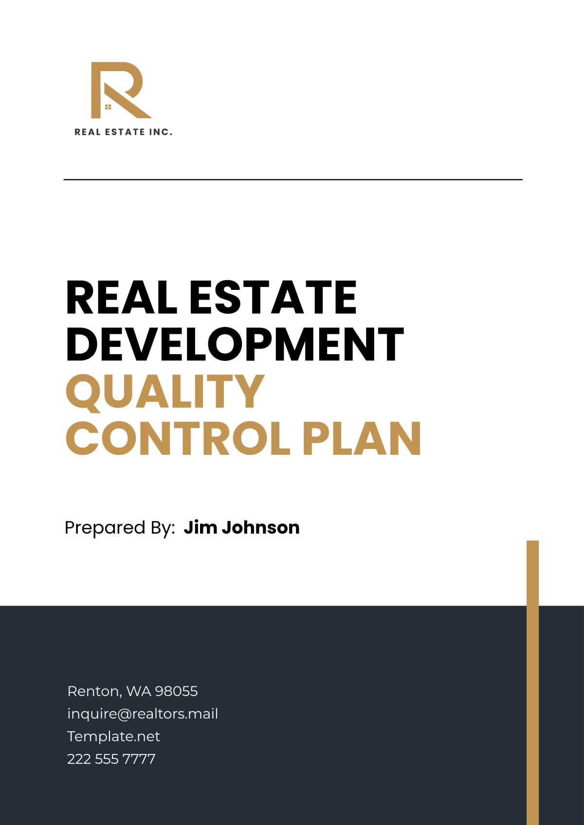 Free Real Estate Development Quality Control Plan Template