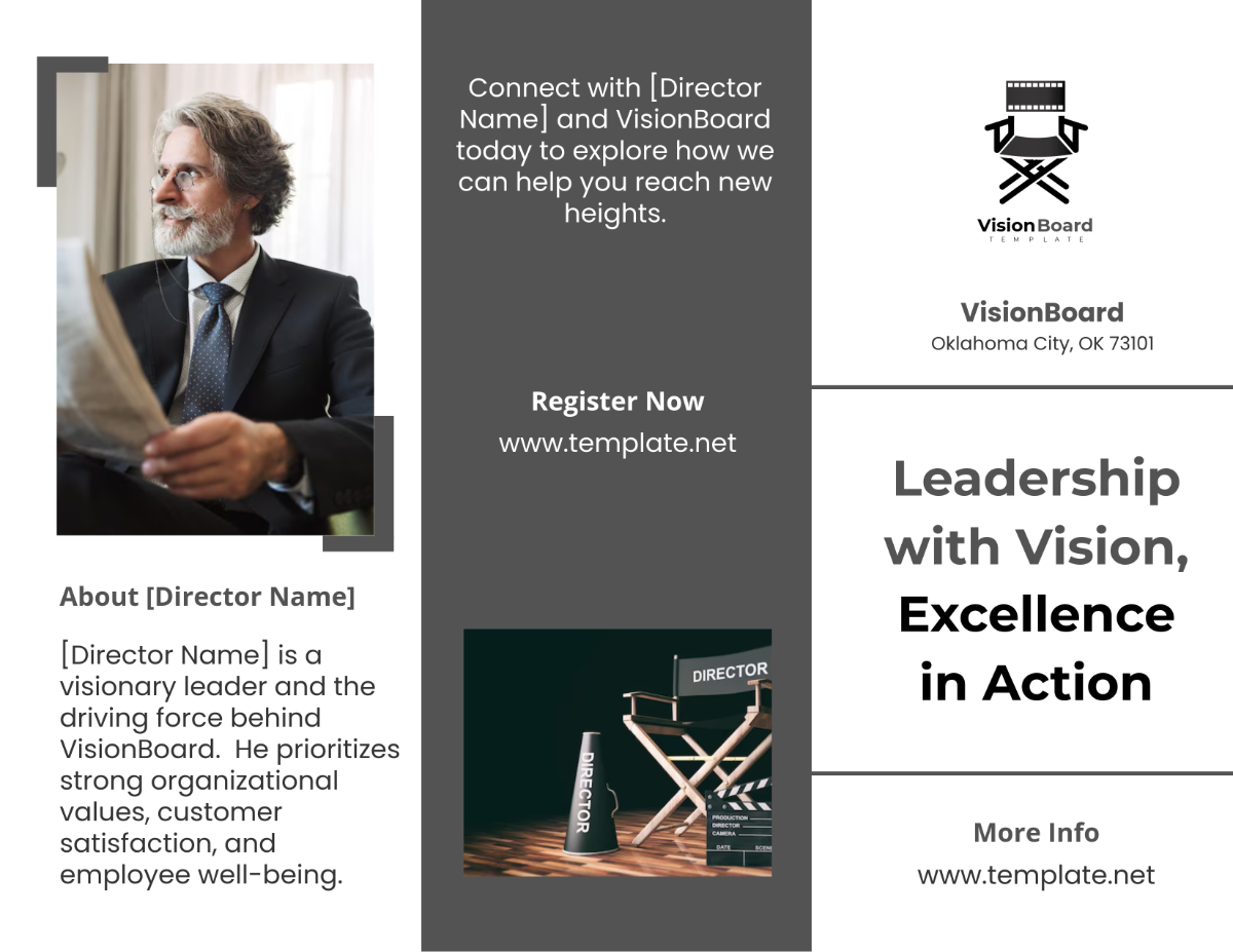 Free Director Brochure Template to Edit Online