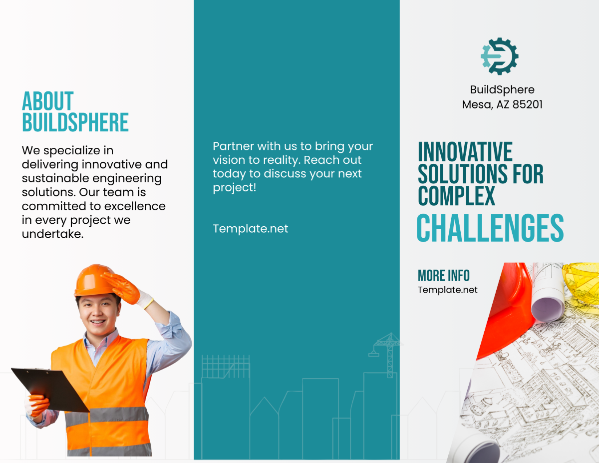 Free Engineering Company Brochure Template to Edit Online