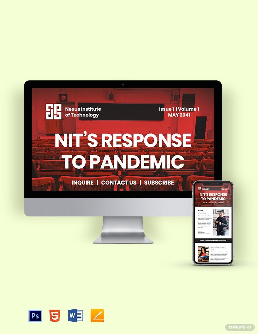 Sample University Newsletter Template