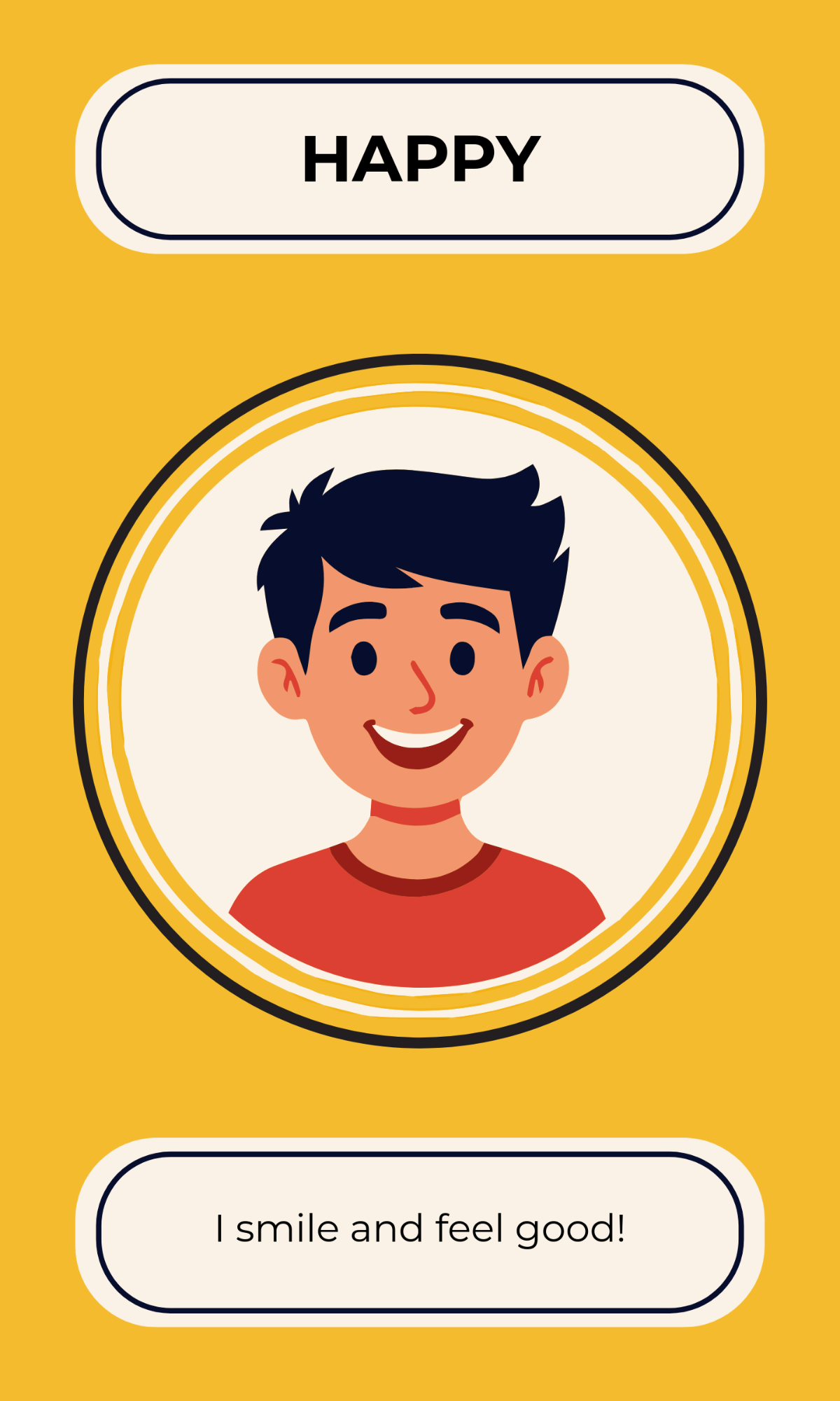 Free Emotion Faces Flashcard Template to Edit Online