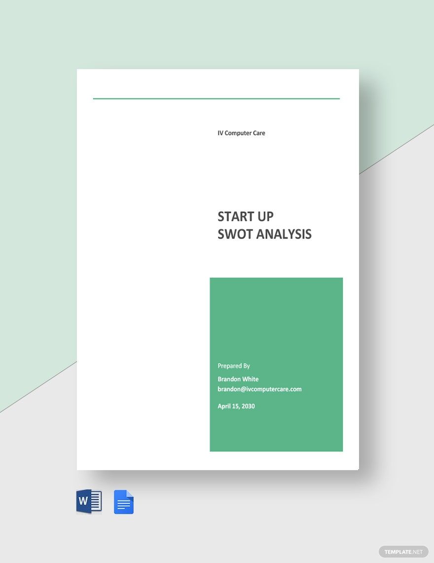 Startup SWOT Analysis Template