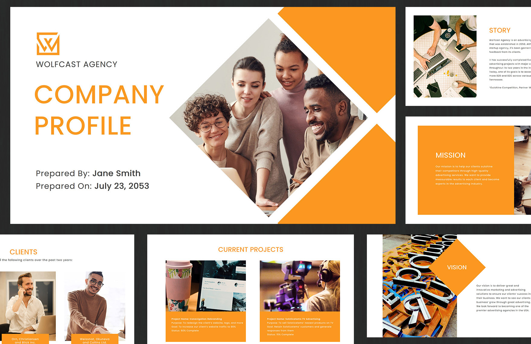 Startup Agency Company Profile Template in PPT, Google Slides, Apple Keynote, PDF - Download | Template.net