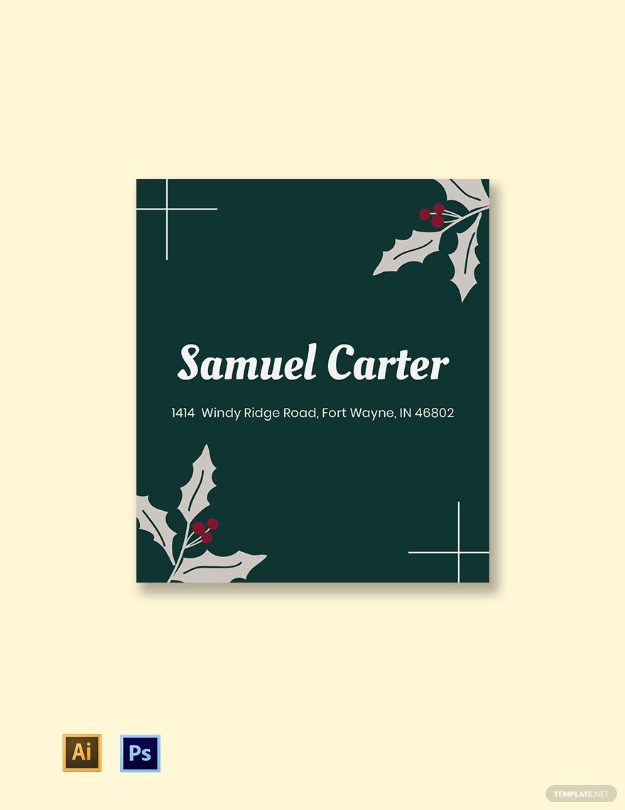 Modern Christmas Label Template