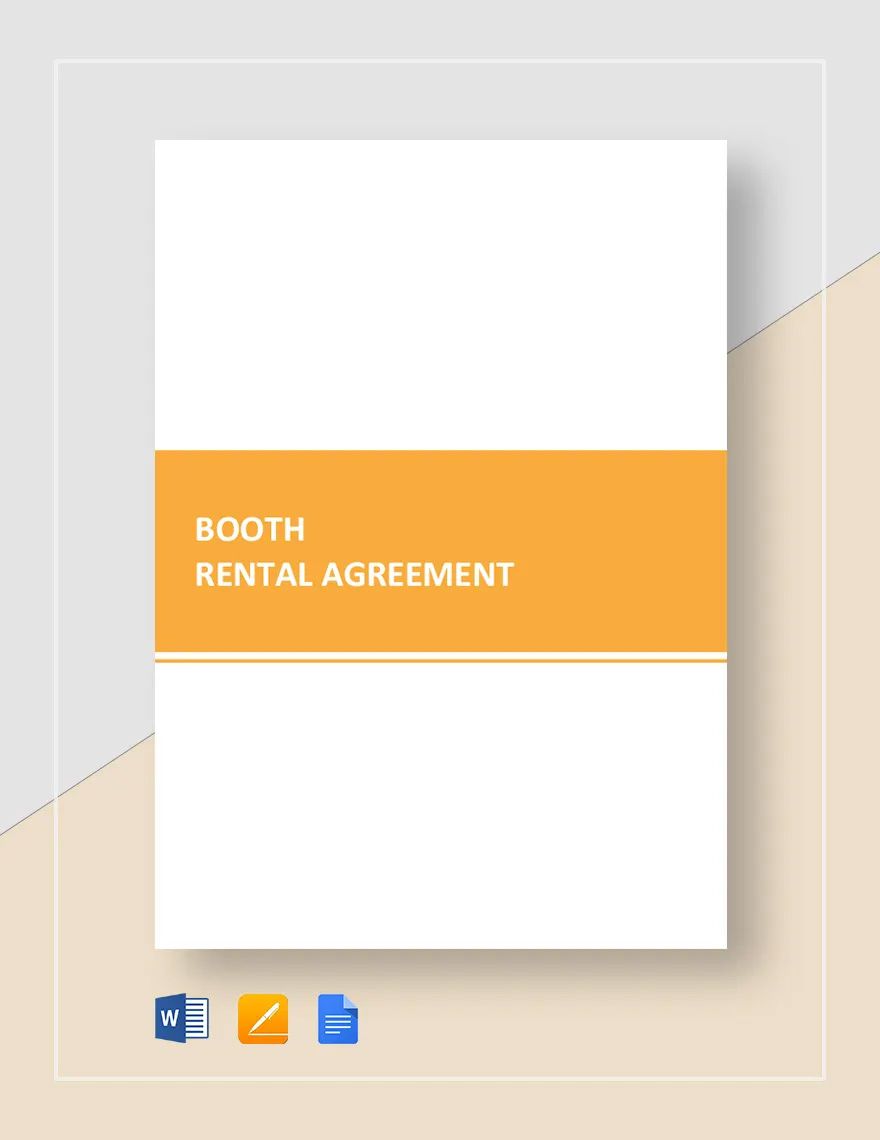 Sample Booth Rental Agreement Template in Word, Pages, Google Docs - Download | Template.net